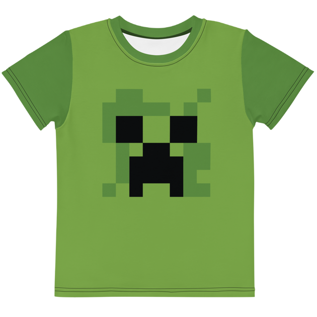 Boy's Minecraft Legends Creeper Logo T-Shirt - Charcoal Heather - Large