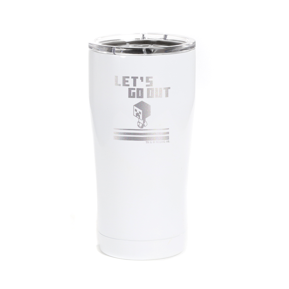 Minecraft Let's Go Out Creeper Laser Engraved SIC Tumbler