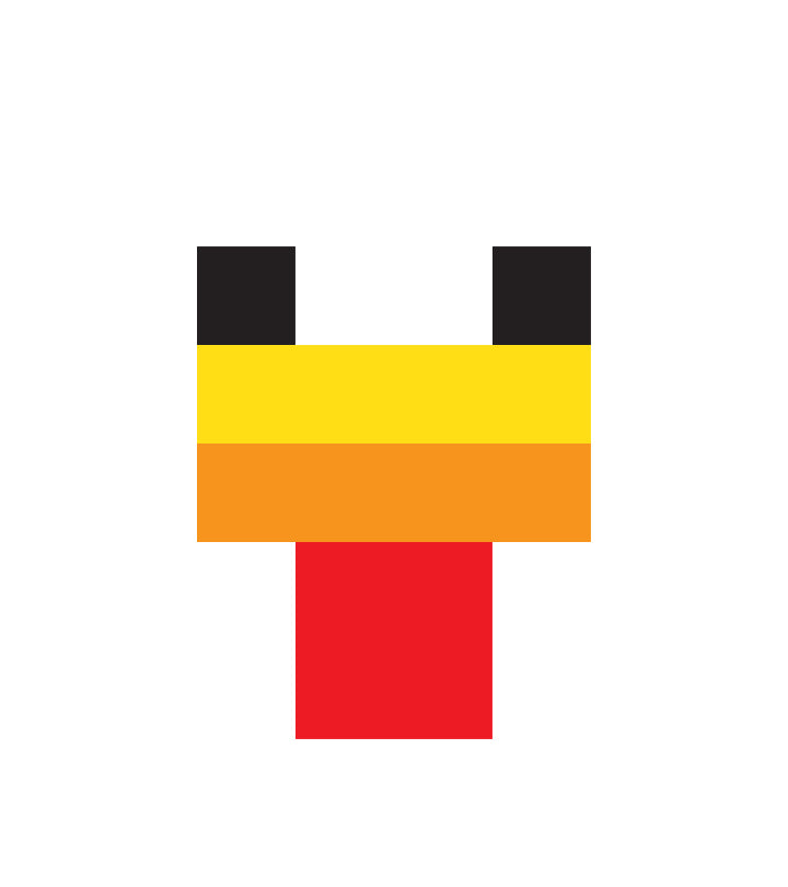 minecraft chicken face pixel art