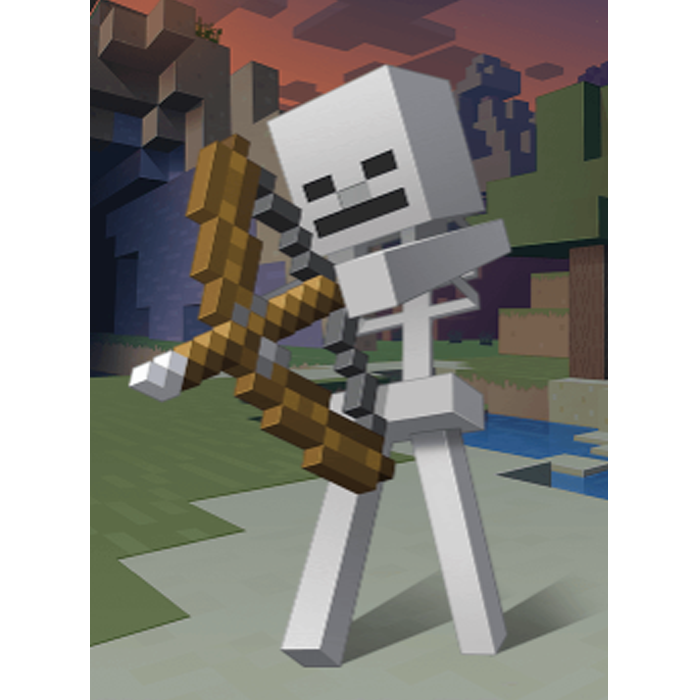 Gifts for Minecraft FansMinecraft Acid Sketch Skeleton Pullover Hoodie