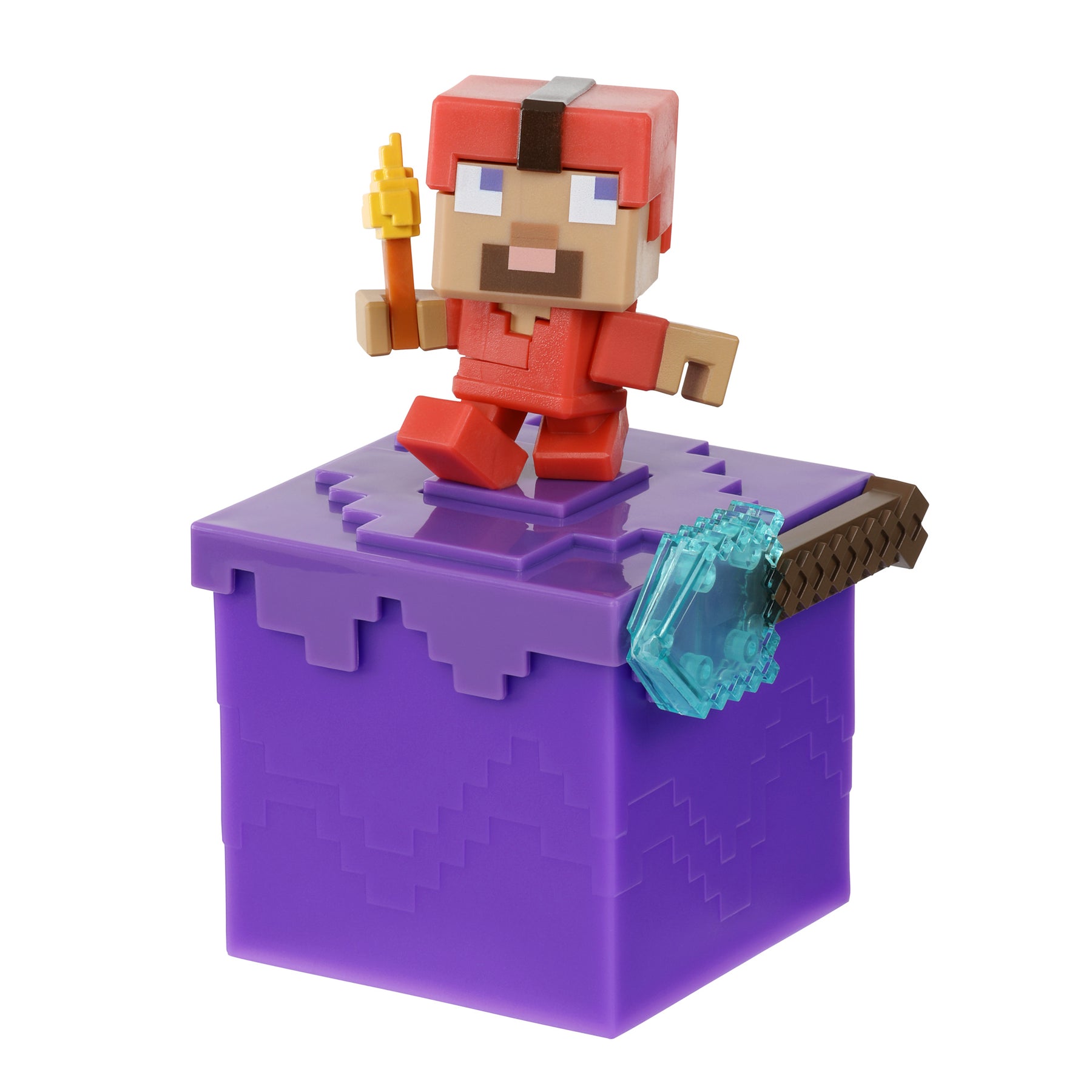 .com: Minecraft Alex with Diamond Armor Figure Pack : Toys