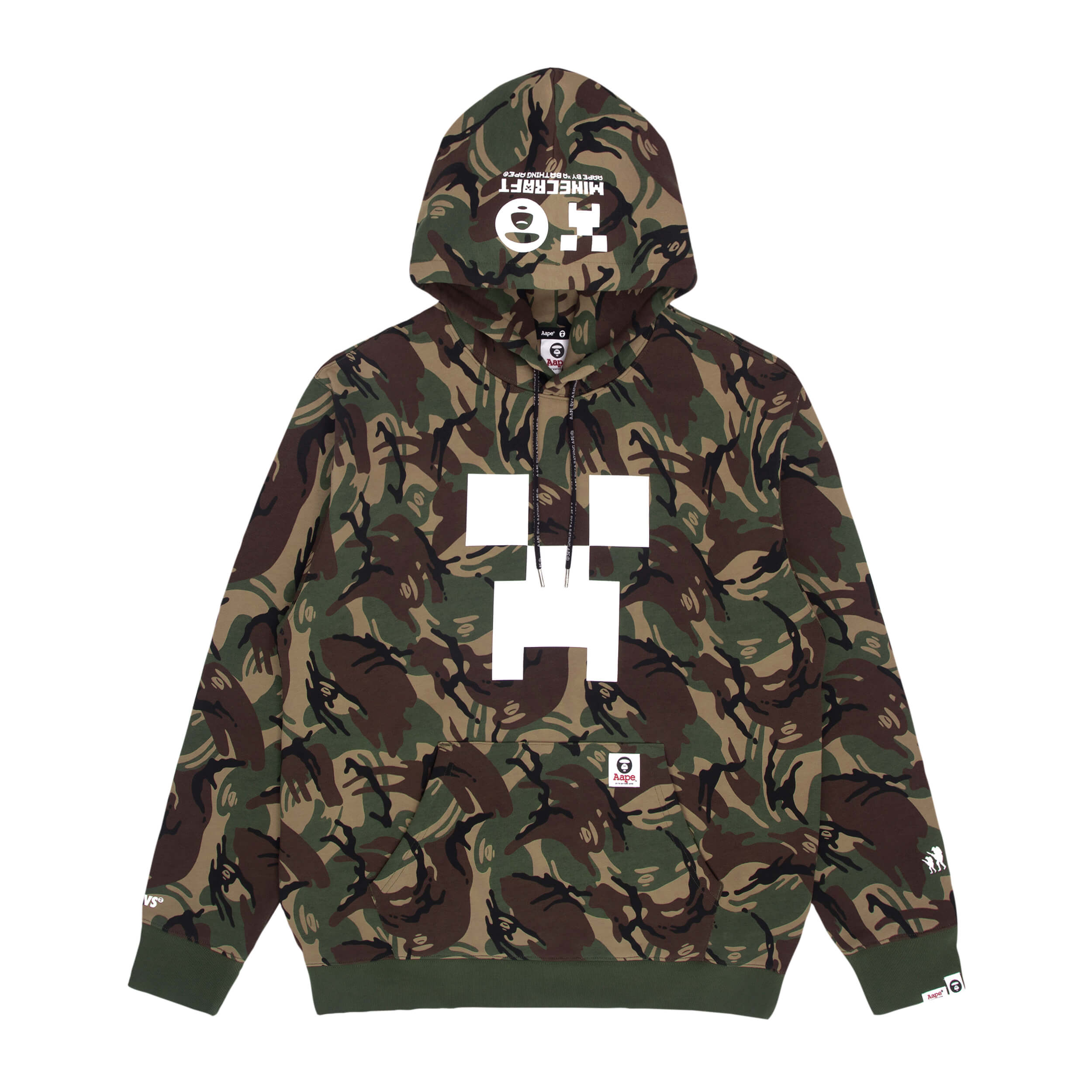 AAPE x Minecraft Camouflage Loose Fit Hoodie