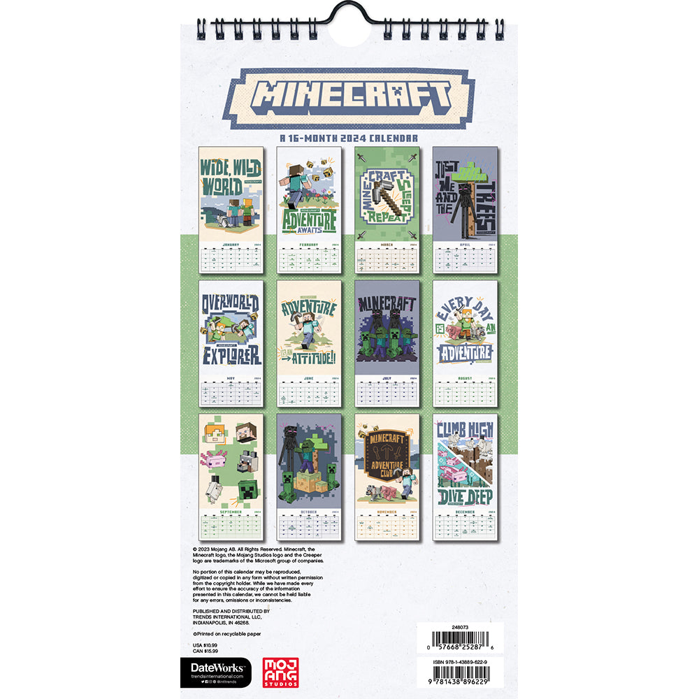 Minecraft 2024 Mini Poster Calendar