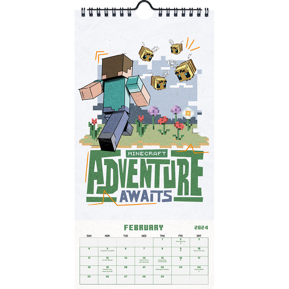 DateWorks 2024 Minecraft Wall Calendar