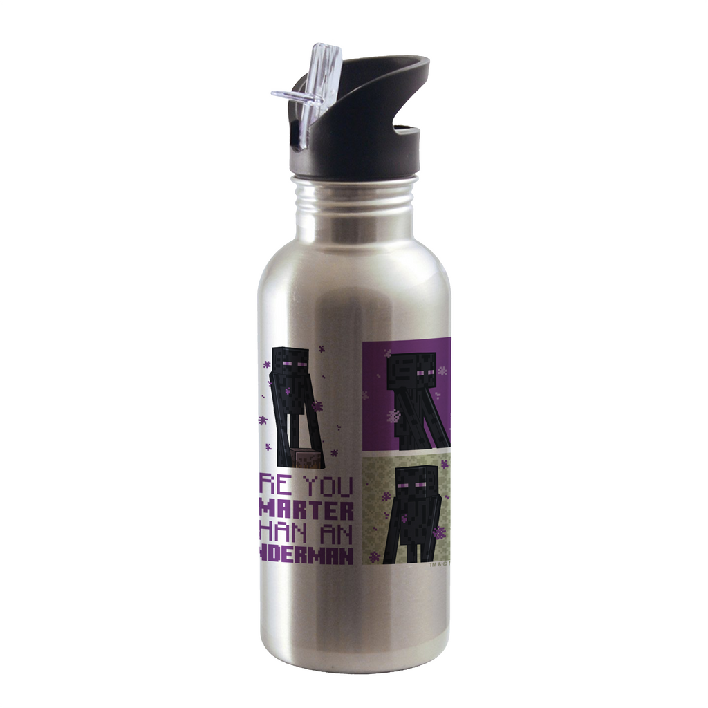 Minecraft Womens Screw Water Bottle Black Creeper, Zombie - One