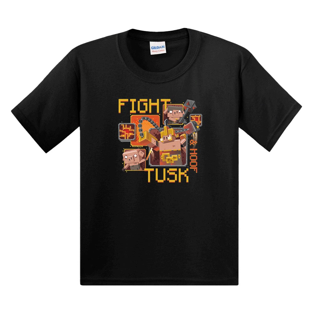 Minecraft Legends Fight Tusk Hoof Youth T Shirt Official Minecraft Shop