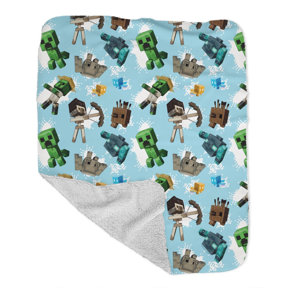 High quality Minecraft throw blanket