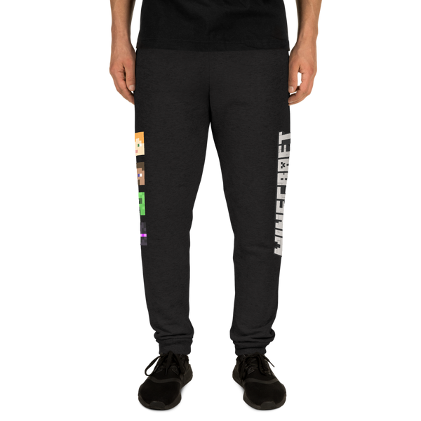 Minecraft Creeper Face All Over Print Men's Black Lounge Pants