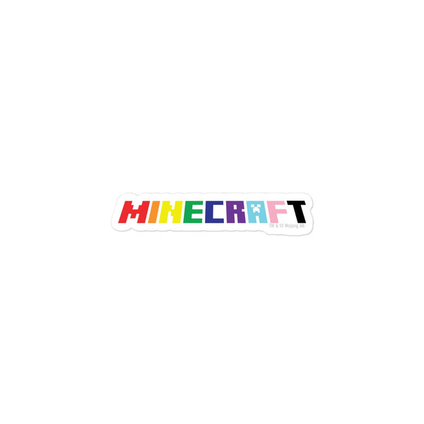 Minecraft Rainbow Creeper Die Cut Sticker