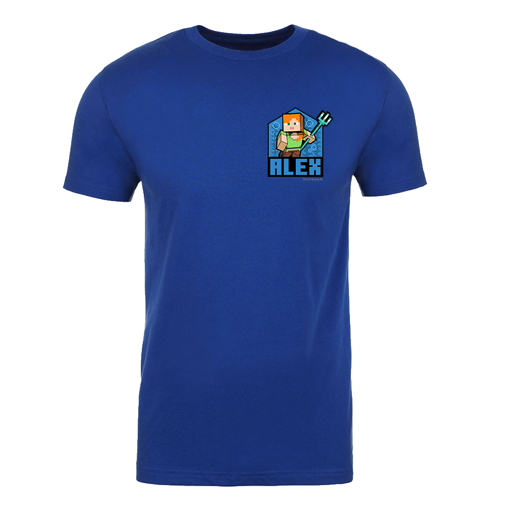 Minecraft Alex Badge Adult Short Sleeve T-Shirt