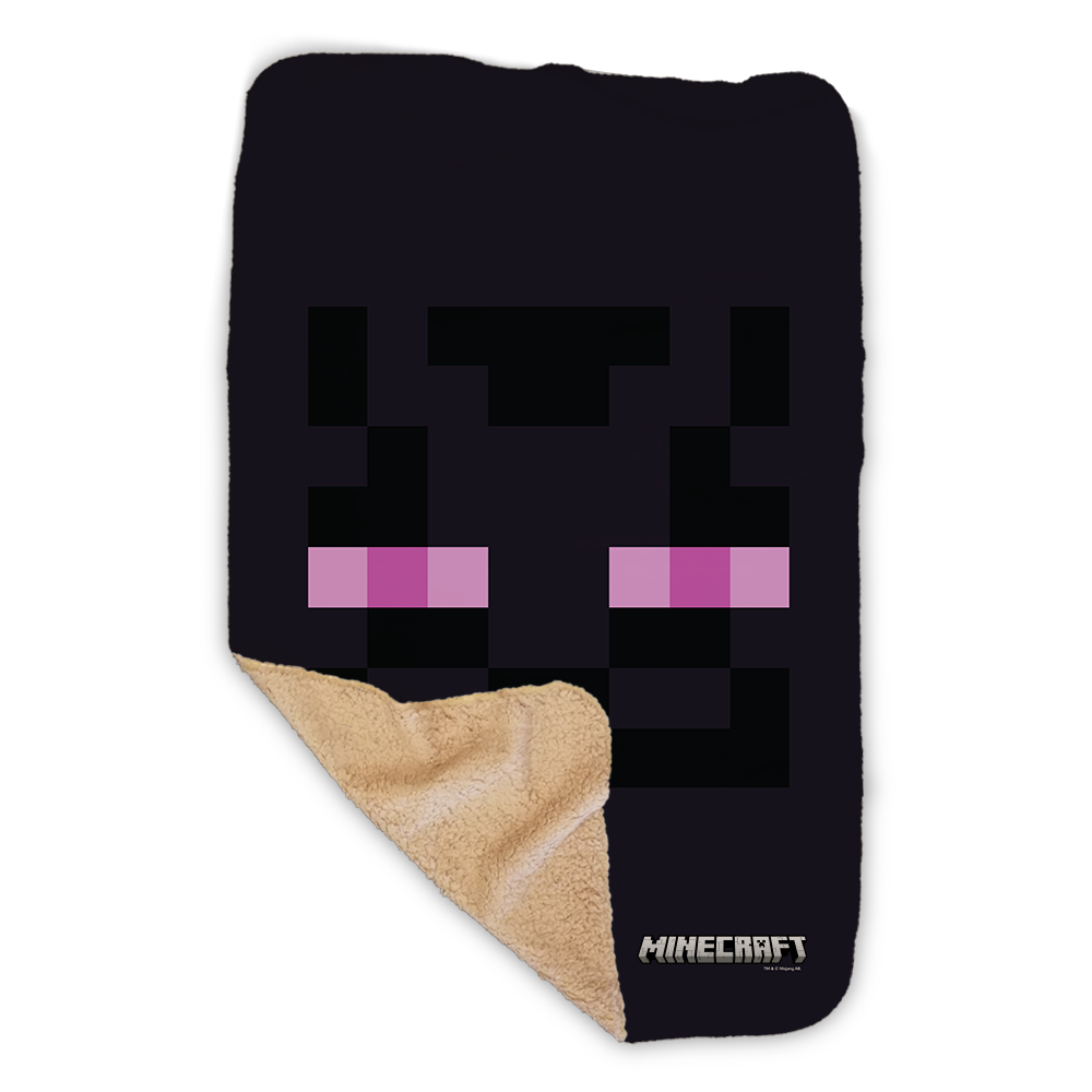 Minecraft Enderman Eyes Sherpa Blanket | Official Minecraft Shop