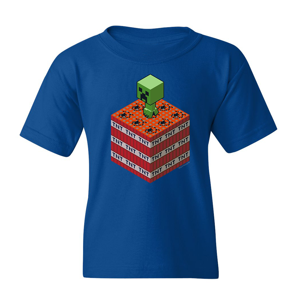 Minecraft TNT and Creeper Kids Short Sleeve T Shirt Official Minecraft Shop