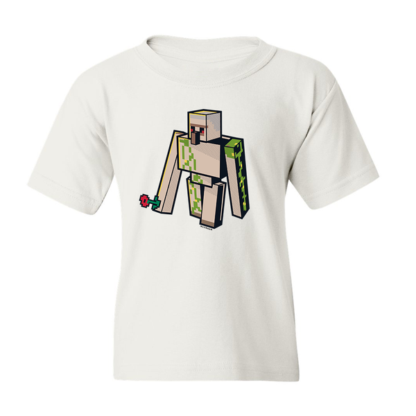 Minecraft Jolly Mobs Iron Golem Kids Short Sleeve T-Shirt | Official ...