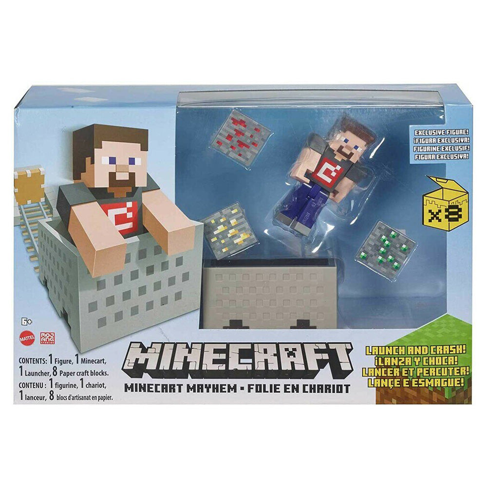 minecraft papercraft steve with pickaxe